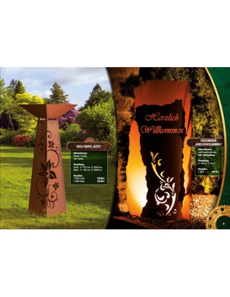 Edelrost Katalog Rostsäule Stele Metalldeko Geschenkideen und Weihnachtsdeko und Christbaumschuck Edelrost Katalog Rostsäule Stele Metalldeko Geschenkideen und Weihnachtsdeko und Christbaumschuck