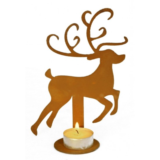 Teelichthalter Rentier, Höhe 20 cm für Weihnachtsstimmung in Ihrer Wohnung