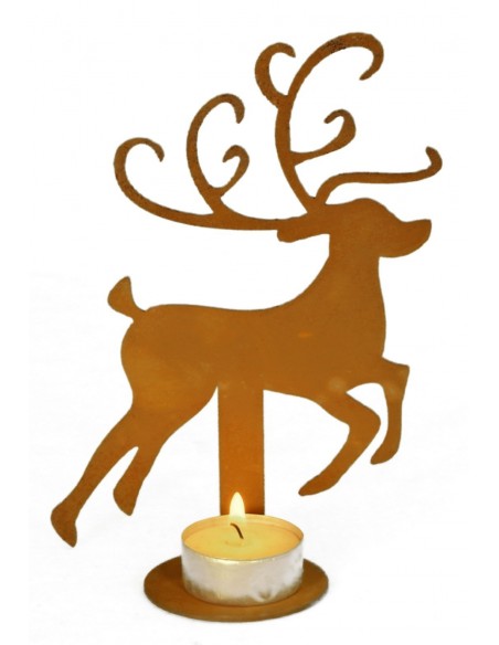 Teelichthalter Rentier, Höhe 20 cm für Weihnachtsstimmung in Ihrer Wohnung