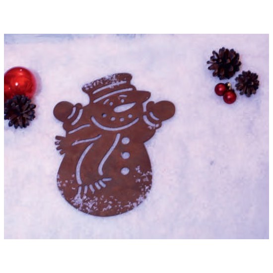  Christbaumschmuck Schneemann mit Schal 13,5 cm