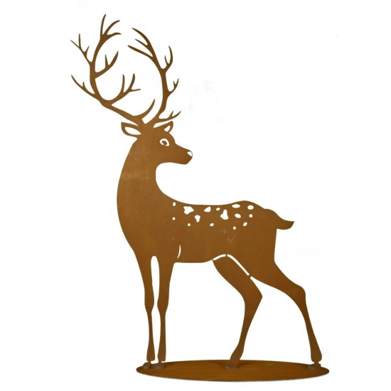 Edler Hirsch auf Platte, groß, 100 cm hoch verschönert Ihre Wohnung