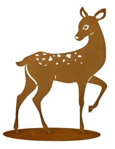 Rehkitz auf Platte, mittel, für Ihr Wohndeko