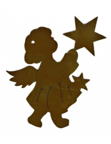 Christbaumschmuck Engel mit Stern 2, groß, 18 cm hoch