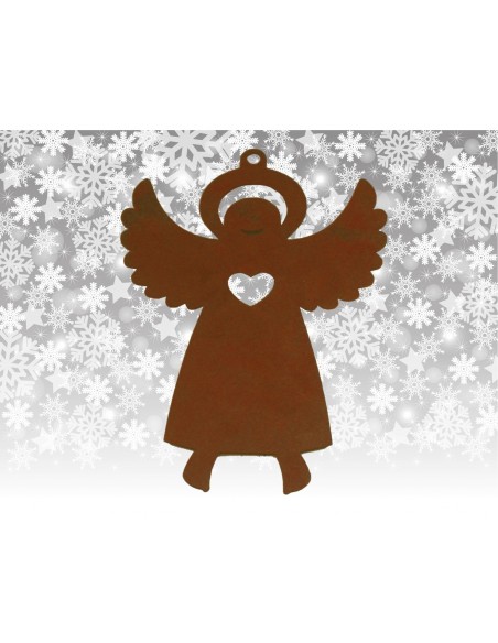 Christbaumschmuck Engel mit Herz, 13,5 cm hoch
