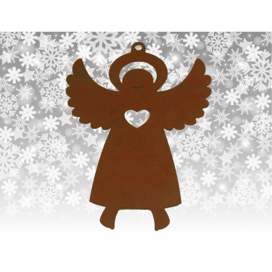 Christbaumschmuck Engel mit Herz, 18 cm hoch