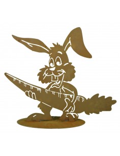 Hase mit Karotte, 41 cm hoch