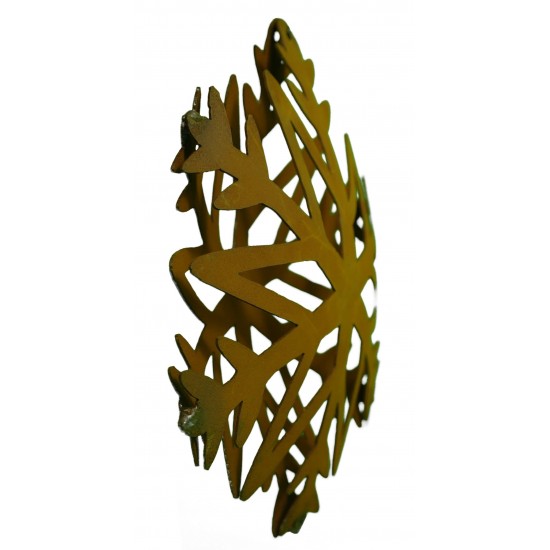 Flocke 3 Schneekristall gebogen Ø 20 cm / rostige Flocke