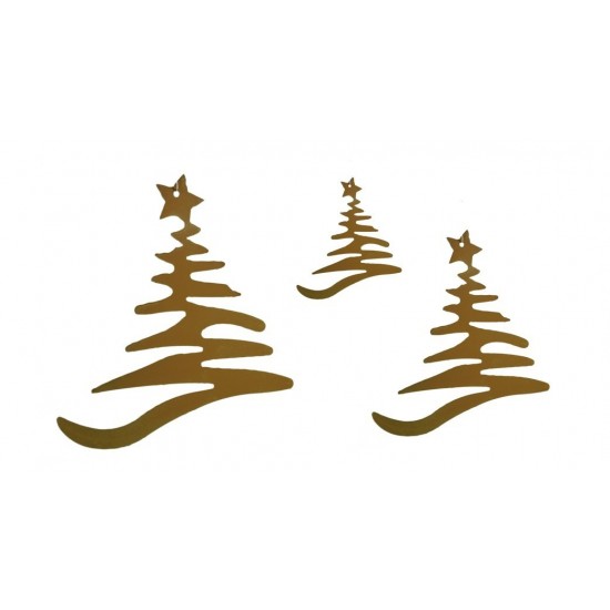 moderner Christbaumschmuck "Tanne", 3er Set