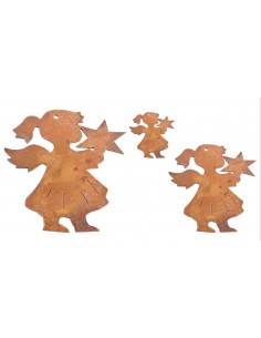 Christbaumschmuck Engelchen mit Stern 3, - 3er SET