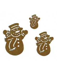 Christbaumschmuck Schneemann mit Schal - SET