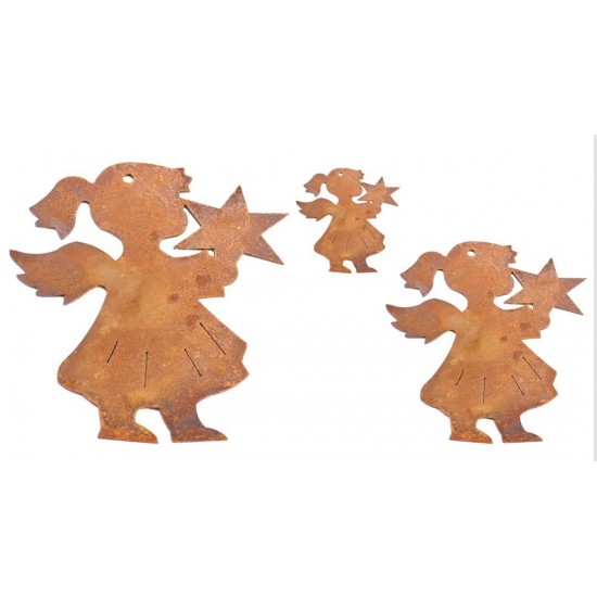 Christbaumschmuck Engelchen mit Stern 3, klein, 8 cm hoch