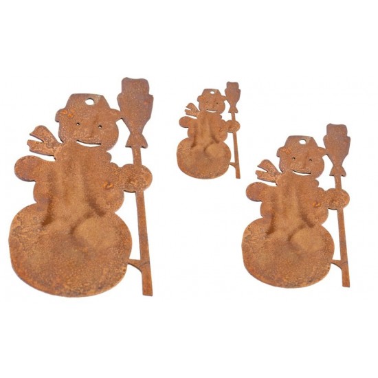 Christbaumschmuck Schneemann - Einfach 8 cm