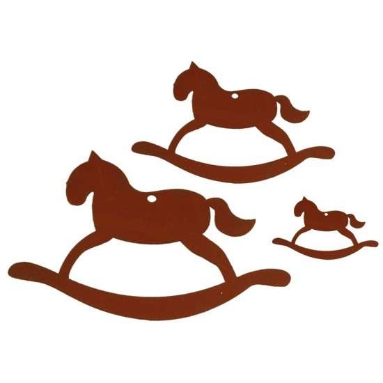 Christbaumschmuck Schaukelpferd mittel 13,5 cm hoch