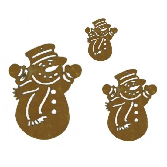  Christbaumschmuck Schneemann mit Schal 13,5 cm