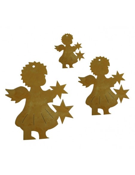 Christbaumschmuck Engel mit Stern 4, - 3er Set