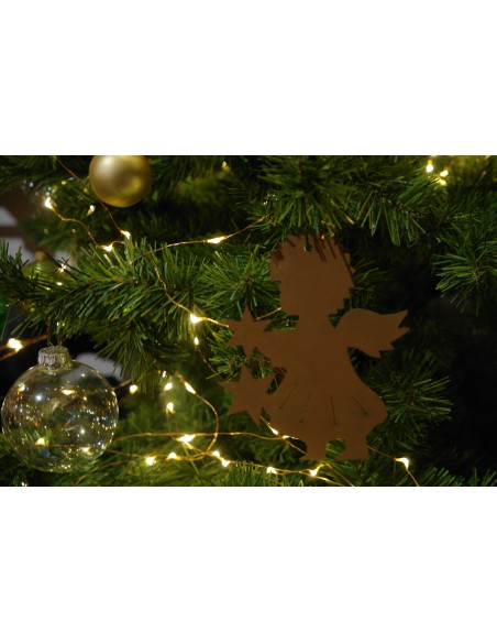 Christbaumschmuck Engel mit Stern 4, mittel, 13,5 cm hoch