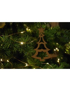 Christbaumschmuck "Tanne 1" innen offen, groß, 18 cm hoch 2