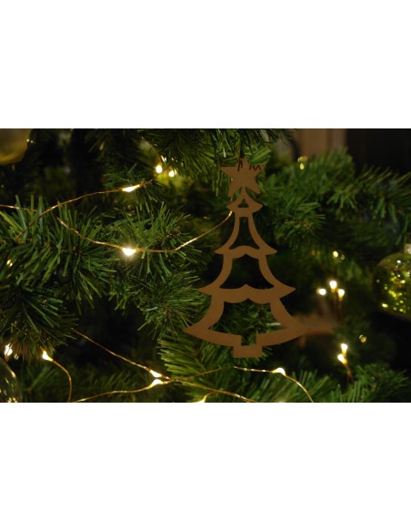 Christbaumschmuck "Tanne 1" innen offen, groß, 18 cm hoch Christbaumschmuck "Tanne 1" innen offen, groß, 18 cm hoch