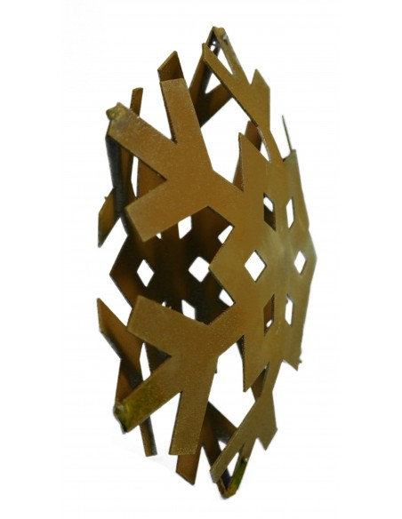 Flocke 1 Schneekristall gebogen Ø 20 cm / rostige Flocke