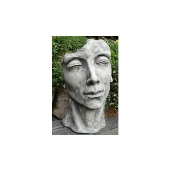 Steinguss Kunstobjekt: Gesicht "MANN", Höhe 53 cm 