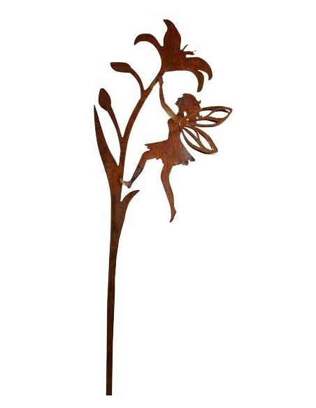 Fee kletternd an Lilie, ca. 110 cm hoch