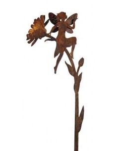 Fee sitzend auf Ringelblume, ca. 110 cm hoch