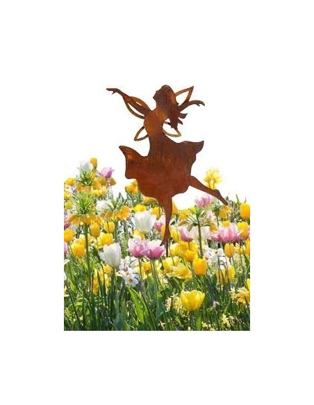 tanzende Fee 'Elanie' mit offenem Haar, Höhe 35 cm auf kurzem Stab