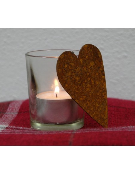 Herz für Glas zum Einhängen Höhe 8 cm