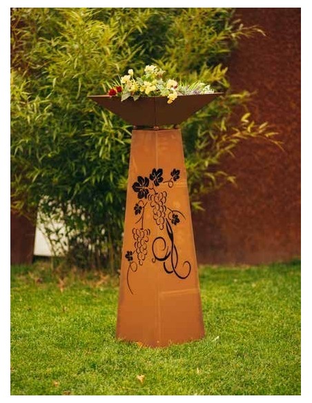 Gartendeko Edelstahlsäule 100 Cm Gartendeko Pflanzsäule EDELSTAHL Geschenkidee 