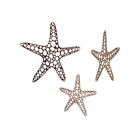 Edelrost Seestern mit Ausschnitten zum Hängen und Legen Ø 20 cm Rosig Rostdeko Rostschild Schild Wanddekoration Wandtatoo 