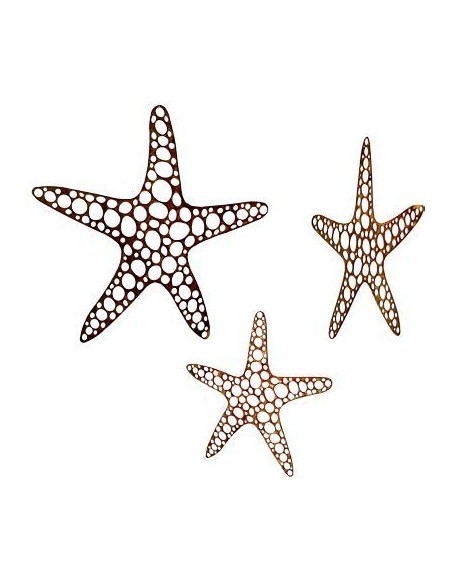 Edelrost Seestern mit Ausschnitten zum Hängen und Legen Ø 20 cm Rosig Rostdeko Rostschild Schild Wanddekoration Wandtatoo 