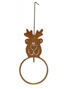 Futterstellen und Vogelhäuser Edelrost Rentier zum Hängen mit Meisenknödel, Höhe 26 cm 
lustige Weihnachtsidee und für die Vögl 2