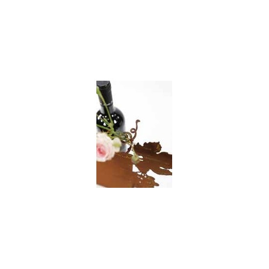 Edelrost Tischaufsteller mit Weinblatt und Traube , zum selber Beschriften, Höhe 45 cm Breite 32  cm
