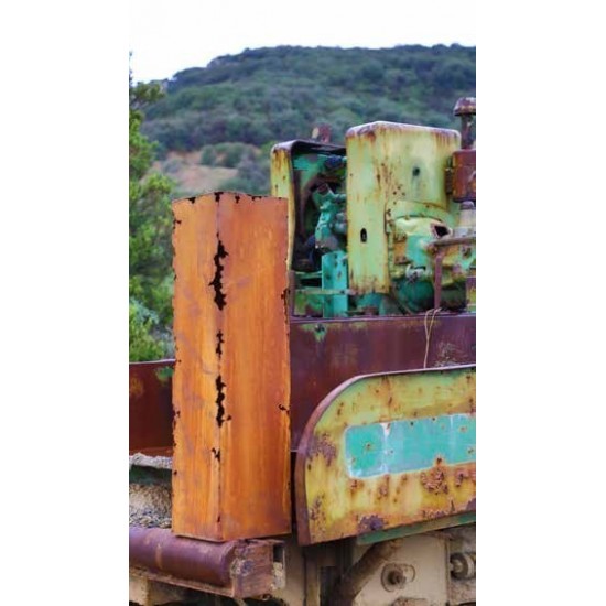 Edelrost Säule 'Gravina'  mit Rissen an den Kanten, eckig,Rostsäulen rostig Dekosäulen Gartengestaltung Dekosäulen