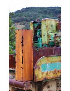 Edelrost Säule 'Gravina'  mit Rissen an den Kanten, eckig, ,Rostsäulen rostig Dekosäulen Gartengestaltung Dekosäulen 2