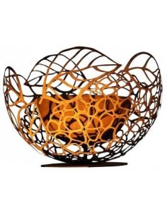 Hortensien-Halbkugel 40 cm Ø - mit dichter Innenschale Ø 25 cm Rostdeko  rostig Rostschale Pflanzschale Dekoschale