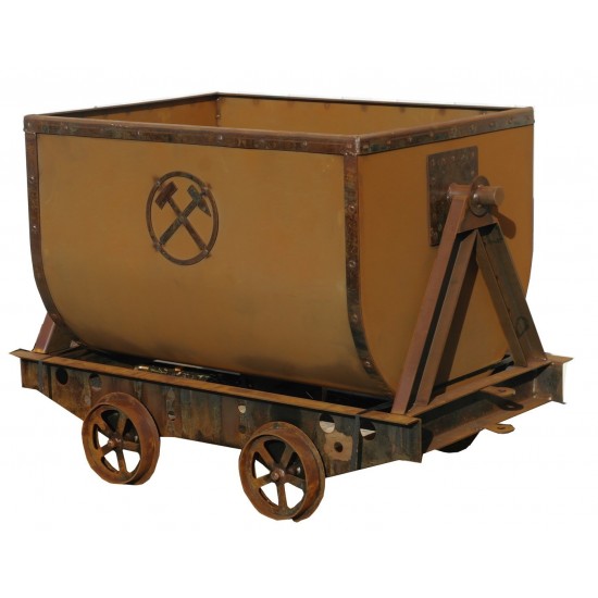 Bergbau Lore zum Bepflanzen, Höhe 88 cm Edlerost  Rostdeko  rostig Gartengestaltung