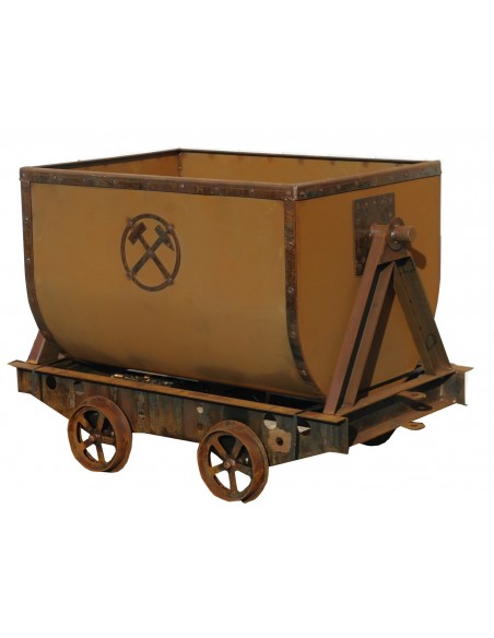Bergbau Lore zum Bepflanzen, Höhe 88 cm Edlerost  Rostdeko  rostig Gartengestaltung