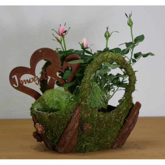 für die Liebsten - Herz zum Stecken "I mog di", Höhe 20 cm Rostdeko  rostig wunderschöne Dekoration Geschenk