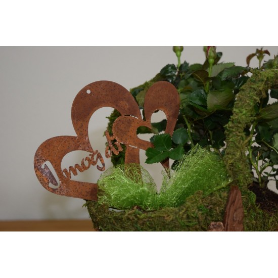 für die Liebsten - Herz zum Stecken "I mog di", Höhe 20 cm Rostdeko  rostig wunderschöne Dekoration Geschenk