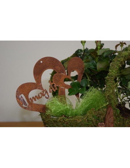 für die Liebsten - Herz zum Stecken "I mog di", Höhe 20 cm Rostdeko  rostig wunderschöne Dekoration Geschenk