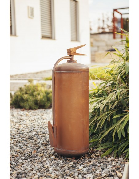 Feuerschale robust Feuerkorb 'Feuerlöscher' als Feuerstelle aufklappbar Höhe 89 cm METALLMICHL