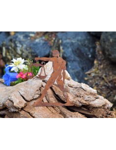Metallsatz Sternzeichen 'Waage' als Baumstecker, zum Einschrauben in Holz, Höhe 12 cm Edelrost, Gartenstecker 2
