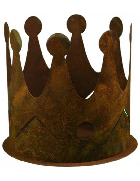 Edelrost Krone zum Bepflanzen Ø 18 cm  - königliche Deko die Fensterbank tolle Dekoration aus Metall