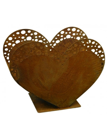 Edelrost Herz auf Platte zum Bepflanzen Höhe 23,50 cm -harmonische Homedeko für Drinnen und Draußen