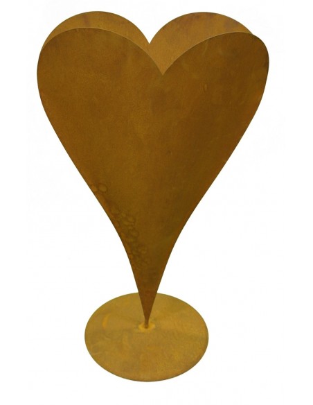 Edelrost Pflanzherz edel und schlicht, Höhe 70 cm -harmonisches Homedeko für tolle Ideen