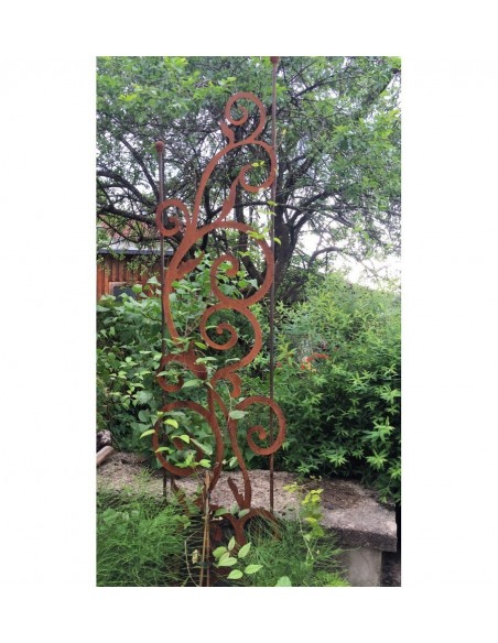 Rankhilfe Dornröschen als Sichtschutz für Ihren Garten aus Edelrost Metall von Metallmichl
