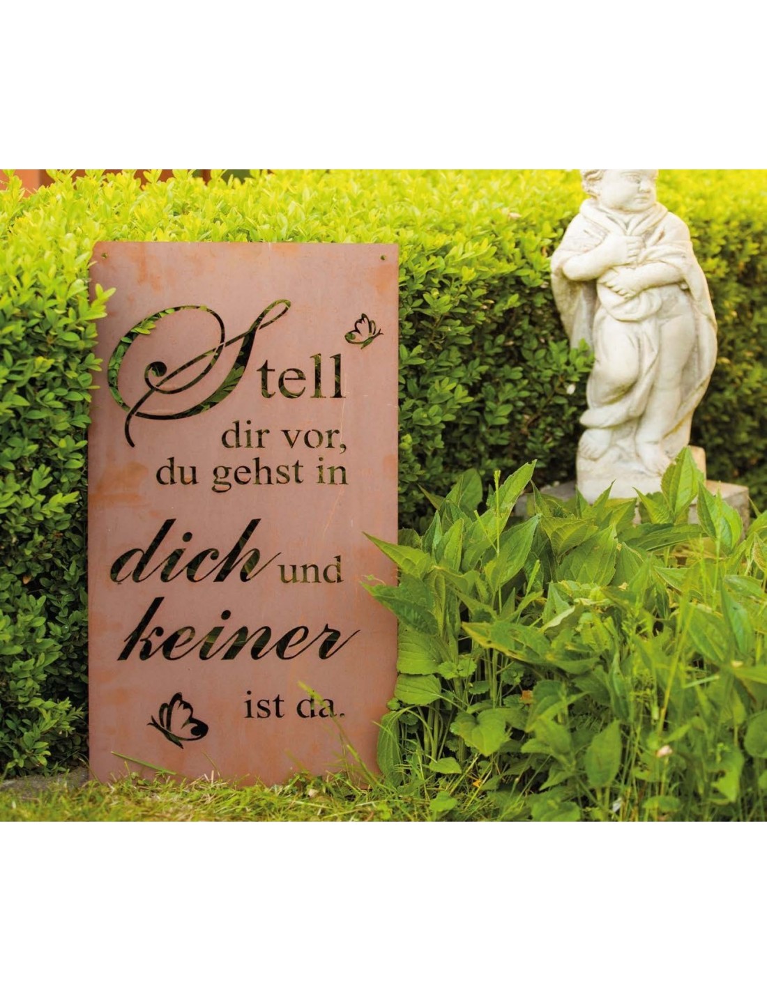 Rostschilder sind Blechschilder für den Garten mit Sprüchen (2)