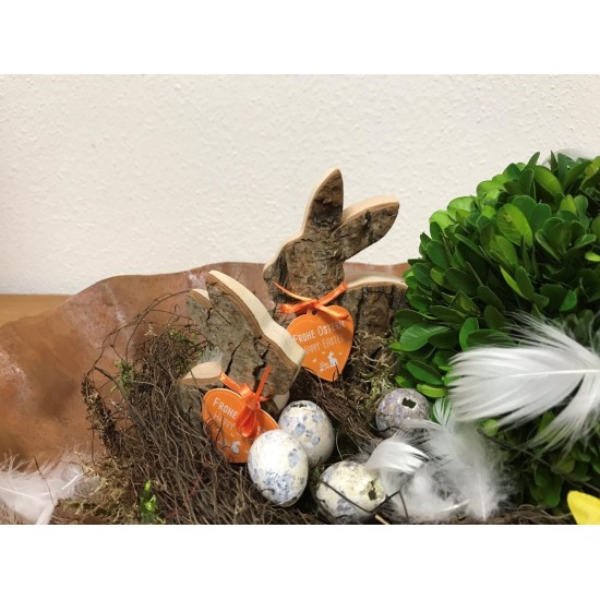  Rindenhase Typ 1, Gr. 1, Höhe 10 cm Geschenk für Ostern zur Osterdeko von Metallmichl Edelrost