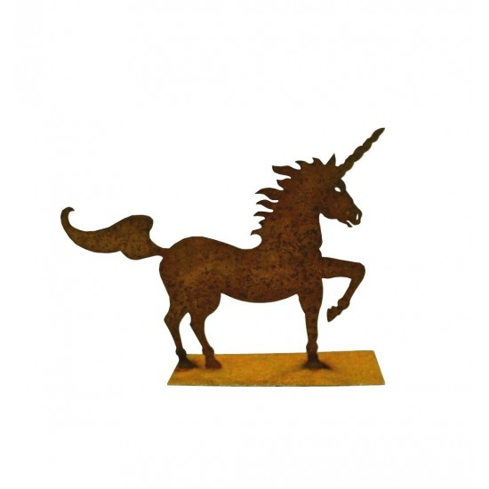 Deko Einhorn klein - 20 cm Edle rostige Gartendeko